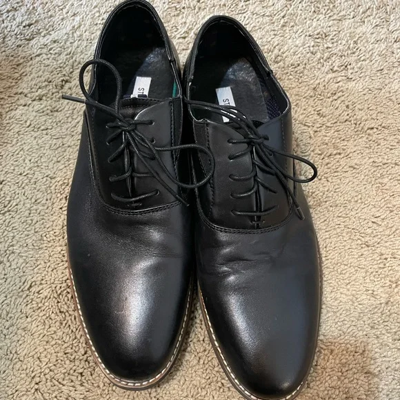 blue dress for baby girl STEVE MADDEN Black Leather Shoes